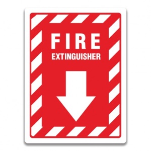 Indicator FIRE EXTINGUISHER SIGN AND LABELS, Sticker autocolant