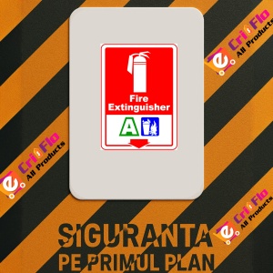 Indicator Fire extinguisher sign, Sticker autocolant - Img 2