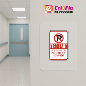 Indicator FIRE LANE BY ORDER OF THE POLICE AND FIRE DEPARTMENT SIGNS, Sticker autocolant - Img 4
