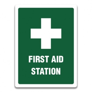 Indicator FIRST AID STATION SIGN, Sticker autocolant