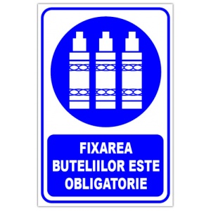 Indicator Fixarea buteliilor este obligatorie v1, Sticker autocolant