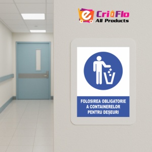 Indicator Folosirea obligatorie a containerelor pentru deseuri, Sticker autocolant - Img 5