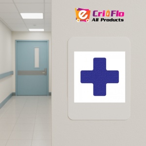 Indicator Forma + albastra pentru pardoseala din depozite si hale, Sticker autocolant - Img 4