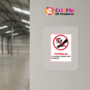 Indicator Fotbalul si jocurile cu mingea sunt interzise, Sticker autocolant - Img 3