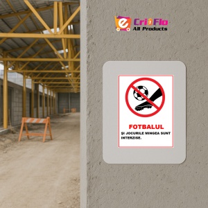 Indicator Fotbalul si jocurile cu mingea sunt interzise, Sticker autocolant - Img 5