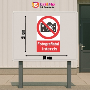 Indicator fotografiatul interzis indicatoare protectia muncii, Sticker autocolant - Img 2