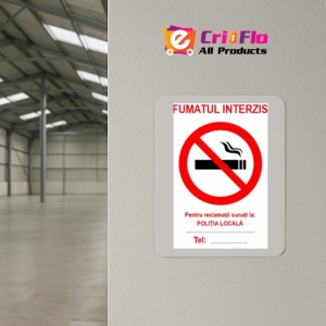 Indicator fumatul interzis 3 indicatoare protectia muncii, Sticker autocolant - Img 4