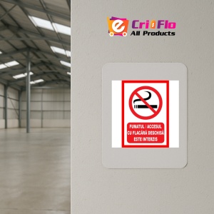 Indicator Fumatul si accesul cu flacara deschisa este interzis, Sticker autocolant - Img 3