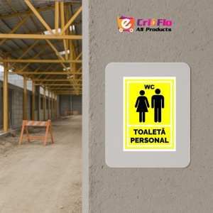 Indicator Galben pentru toaleta personal, Sticker autocolant - Img 5