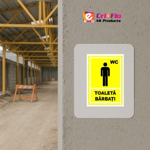 Indicator Galben pentru wc toaleta barbati, Sticker autocolant - Img 5