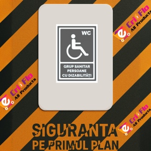 Indicator Gri grup sanitar persoane cu dizabilitati, Sticker autocolant - Img 2