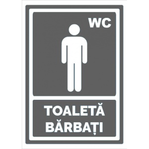 Indicator Gri pentru toaleta barbati, Sticker autocolant