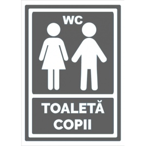 Indicator Gri pentru toaleta copii, Sticker autocolant