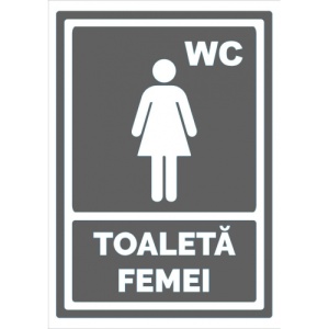 Indicator Gri toaleta pentru femei, Sticker autocolant