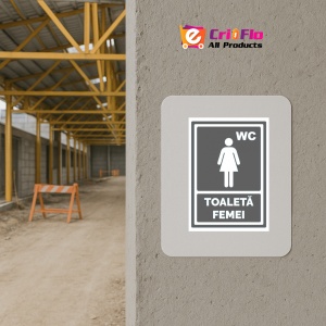 Indicator Gri toaleta pentru femei, Sticker autocolant - Img 5