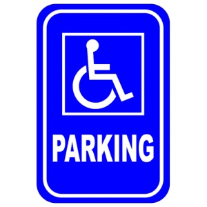 Indicator Handicap Parking sign, Sticker autocolant