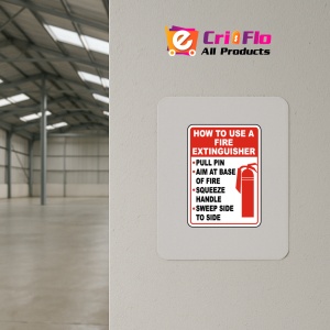 Indicator How To Use Fire Extinguisher sign, Sticker autocolant - Img 3