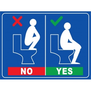 Indicator How to Use The Toilet, Sticker autocolant