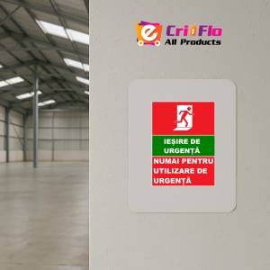 Indicator Iesire de urgenta numai pentru utilizare de urgenta, Sticker autocolant - Img 3