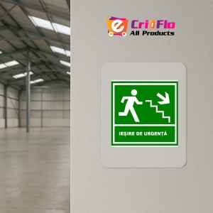 Indicator Iesire de urgenta scari in dreapta jos, Sticker autocolant - Img 3