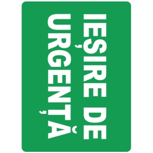 Indicator Iesire de urgenta, Sticker autocolant