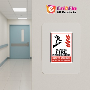 Indicator In Case of Fire In This Building Sign, Sticker autocolant - Img 4