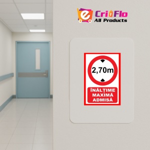 Indicator Inaltime maxima admisa 2,70 metri, Sticker autocolant - Img 4
