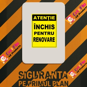 Indicator Inchis pentru renovare, Sticker autocolant - Img 2