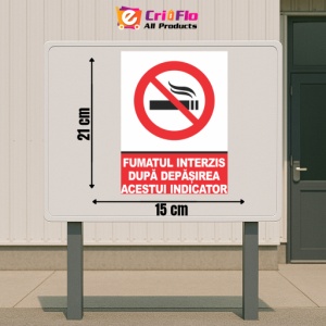 Indicator Indicator fumatul interzis dupa depasirea acestui indicator, Sticker autocolant - Img 2