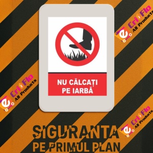 Indicator Indicator nu calcati pe iarba, Sticker autocolant - Img 3