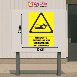 Indicator Indicator obiectiv protejat cu sistem de securitate, Sticker autocolant - Img 2