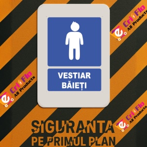 Indicator Indicator vestiar baieti, Sticker autocolant - Img 3