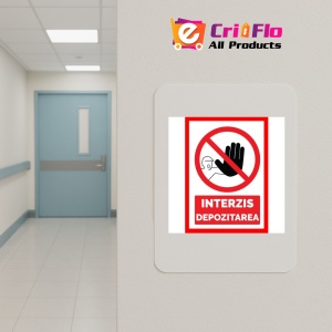 Indicator Interzis depozitarea, Sticker autocolant - Img 4