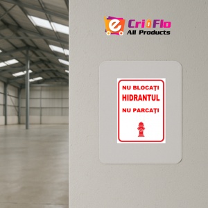 Indicator Interzis parcarea in fata hidrantului nu blocati hidranti, Sticker autocolant - Img 3