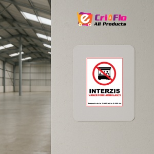 Indicator Interzis vanzatorii ambulanti, Sticker autocolant - Img 3