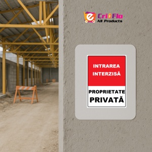 Indicator Intrare interzisa proprietate privata, Sticker autocolant - Img 5