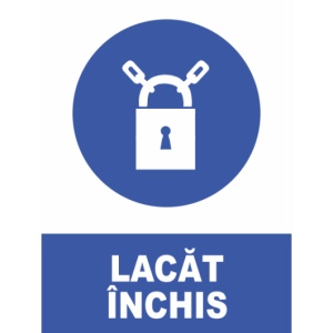 Indicator Lacat inchis, Sticker autocolant