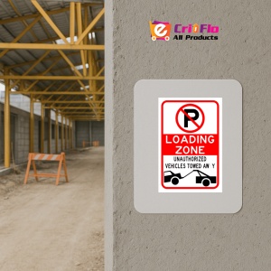 Indicator Loading Zone No Parking Sign, Sticker autocolant - Img 5