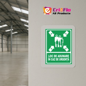 Indicator Loc de adunare in caz de urgenta, Sticker autocolant - Img 4