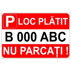 Indicator Loc platit personalizat, Sticker autocolant