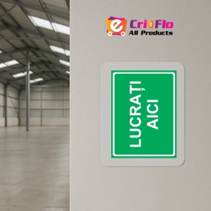 Indicator Lucrati aici, Sticker autocolant - Img 4
