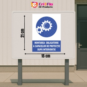 Indicator Montarea obligatorie a capacelor de protectie dupa interventie, Sticker autocolant - Img 2