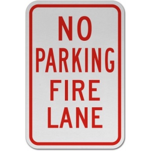 Indicator No Parking Fire Lane Sign, Sticker autocolant