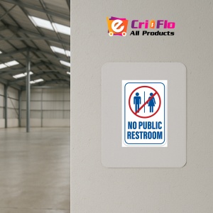 Indicator No public restroom sign, Sticker autocolant - Img 3
