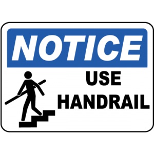 Indicator Notice Use Handrail Sign, Sticker autocolant