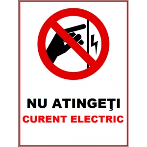 Indicator Nu atingeti curent electric, Sticker autocolant
