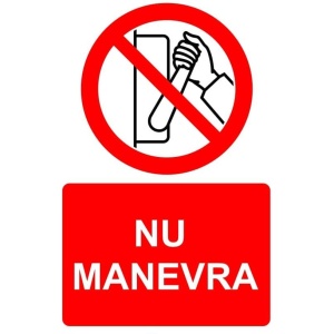 Indicator Nu manevra indicator de interzicere, Sticker autocolant