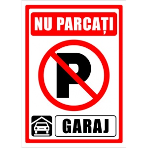 Indicator Nu parcati garaj auto, Sticker autocolant - Img 1