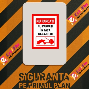 Indicator Nu parcati in fata garajului v1, Sticker autocolant - Img 2