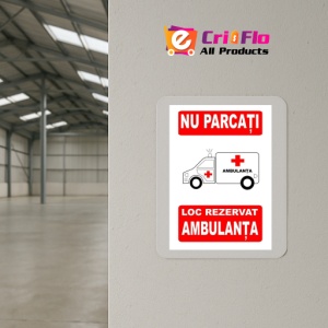 Indicator Nu parcati loc rezervat ambulanta PSI autoadeziv sticker autocolantSticker autocolant - Img 4